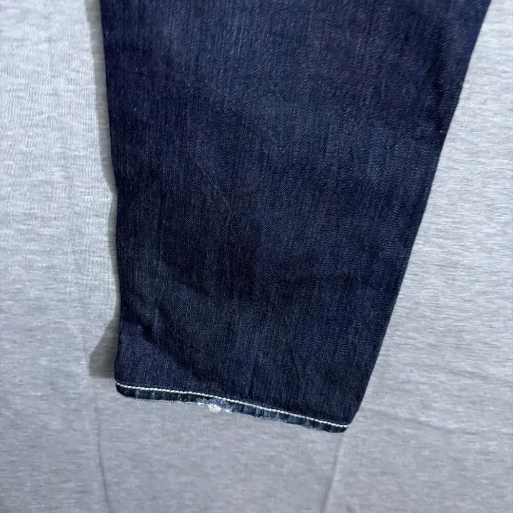 True Religion Men's 36 Blue Denim Ricky Big T Straight Leg Flap Pocket Jeans